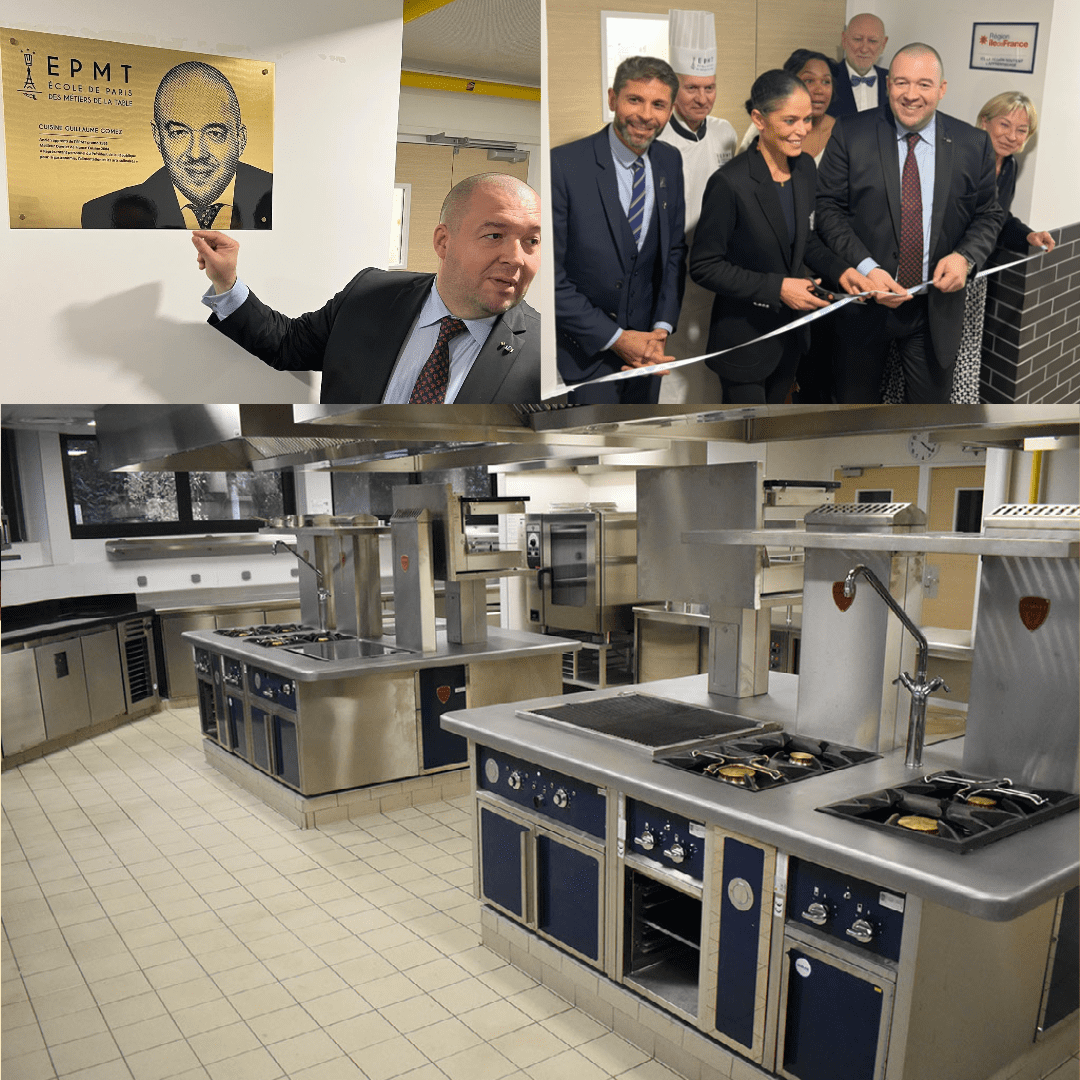 Inauguration de la cuisine Guillaume Gomez à l’École de Paris des métiers de la table