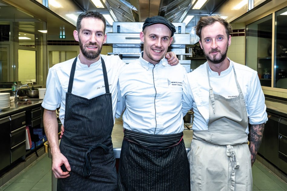 Hubert Chanove, Michael Arnoult et Loic Villemin lors du 6 mains organisé le 4 décembre 2019 au Refuge des Gourmets DR