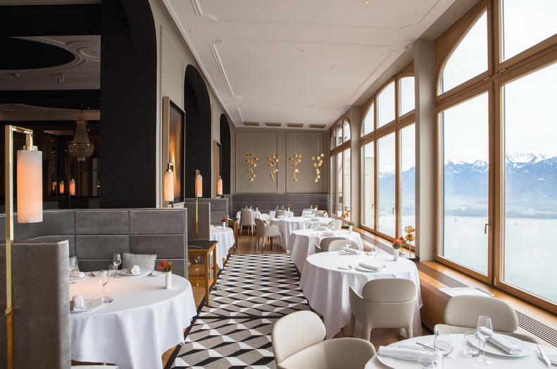 Salle du restaurant Le Bellevue. DR