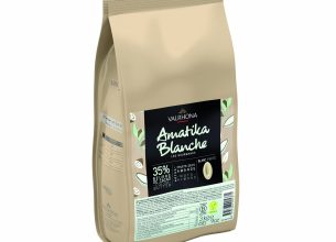 Amatika Blanche 35%, nouvelle couverture végétale par Valrhona