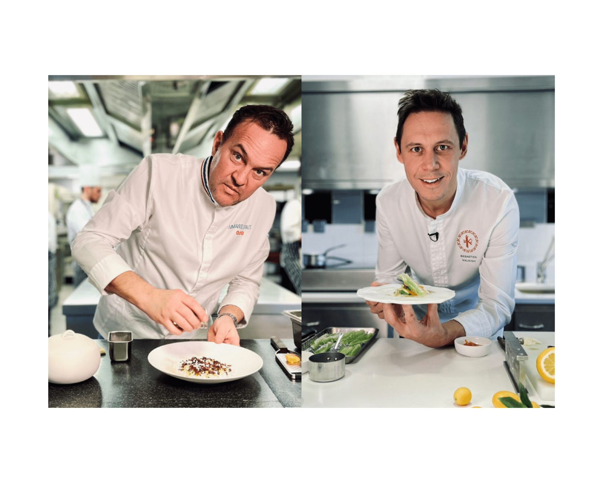 Emmanuel Renaut et Sébastien Vauxion, présidents du jury du 12e concours Création et Saveurs