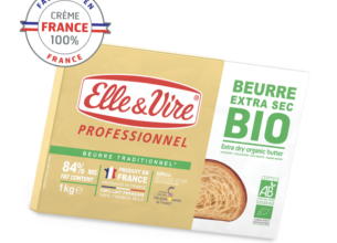 Lancement du Beurre Extra Sec Bio 84% origine France par Elle&Vire Professionnel