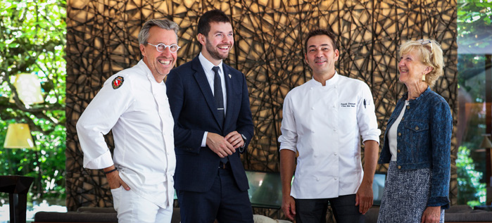 Laurent et Martine Petit transmettent Le Clos des Sens à Thomas Lorival et Franck Derouet