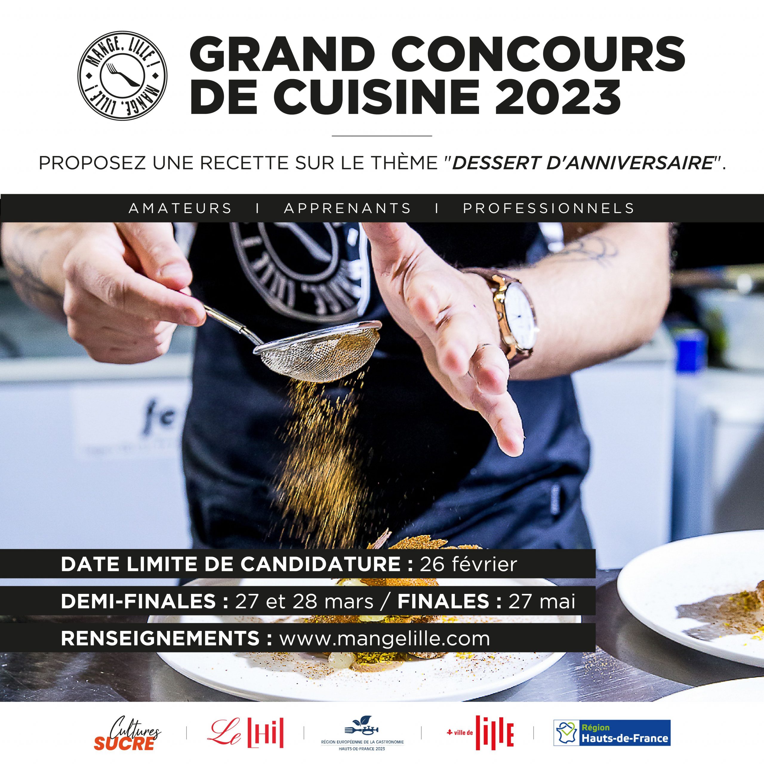 « Dessert d’anniversaire », thème du concours de cuisine Mange, Lille ! 2023
