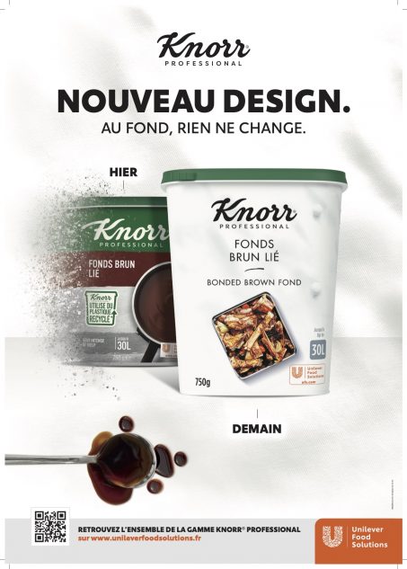 Unilever Food Solutions dévoile le nouveau packaging des Fonds, Jus et Fumets Knorr®
