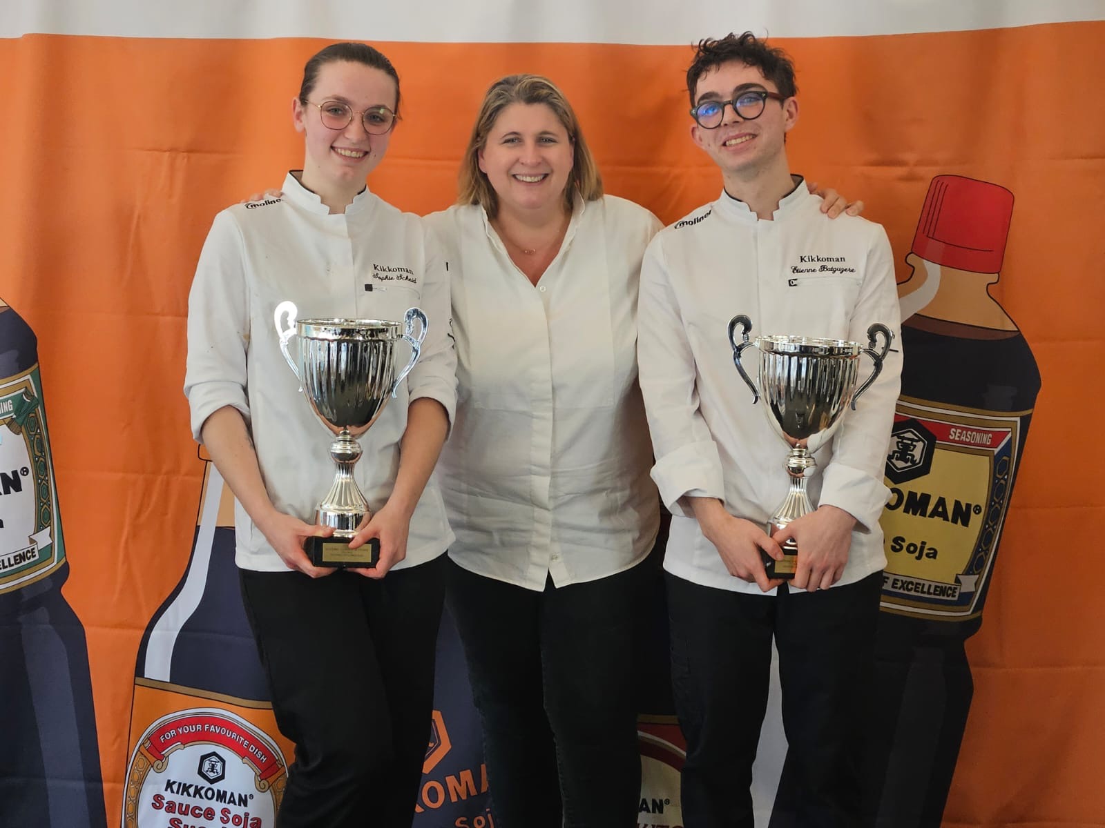 Étienne Batguzere et Sophie Scheid, lauréats du 31e Concours Culinaire Kikkoman