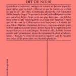 Un regard critique sur l’alimentation