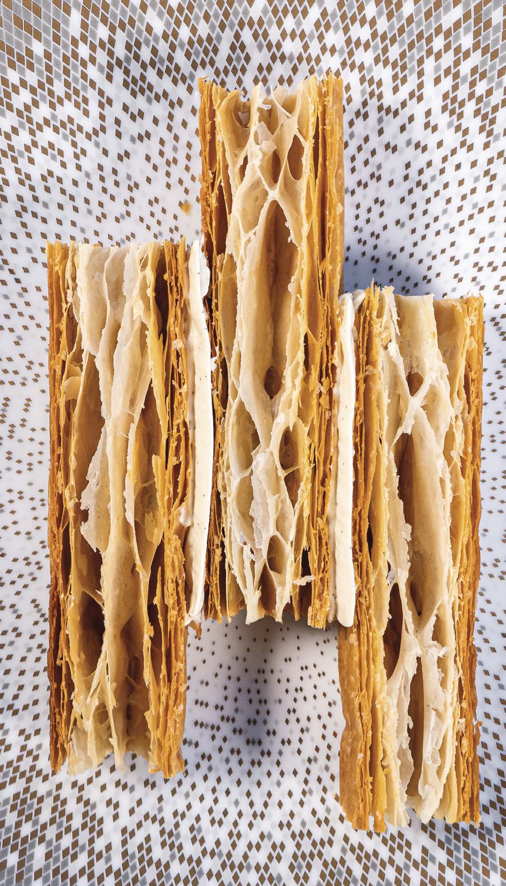 Mille-feuilles ouvertes à la vanille de Tahiti