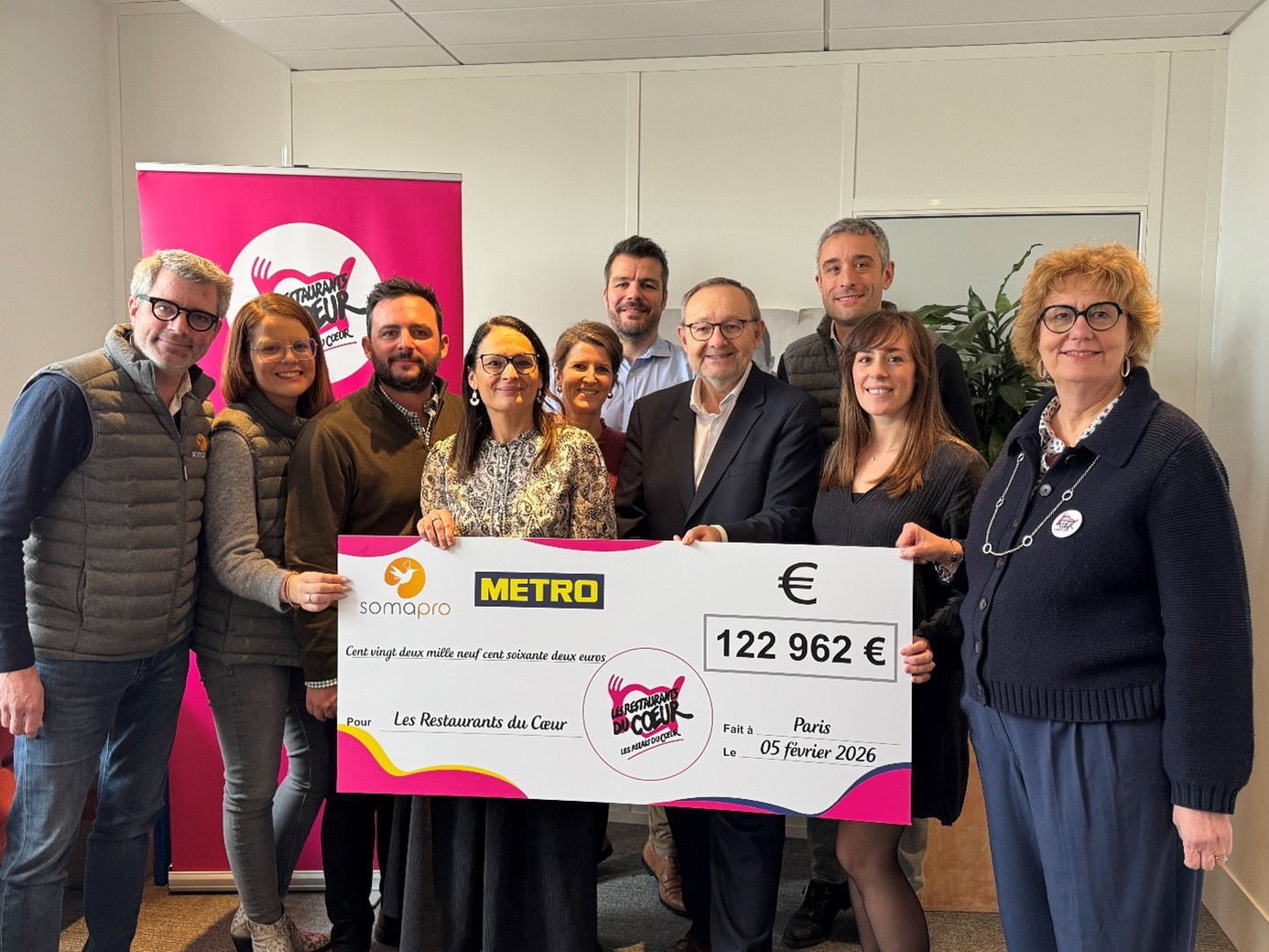 Collaboration entre Les Halles Metro et Somapro pour soutenir les Restos du Cœur