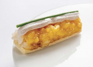 Les mises en bouche cannelloni de riz rond et crackers de riz