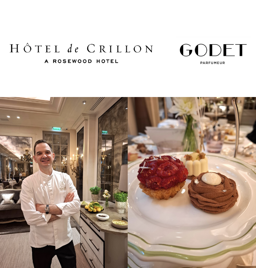 Hôtel de Crillon : un tea time estival et floral avec Godet Parfumeur