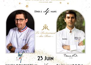 Paul Marcon et Julien Roucheteau réunis pour un dîner à quatre mains à La Réserve de Beaulieu