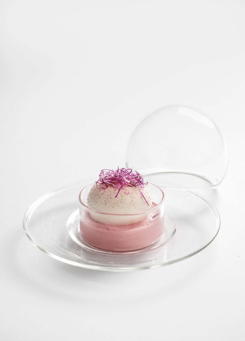 Smoothie framboise, litchi et rose