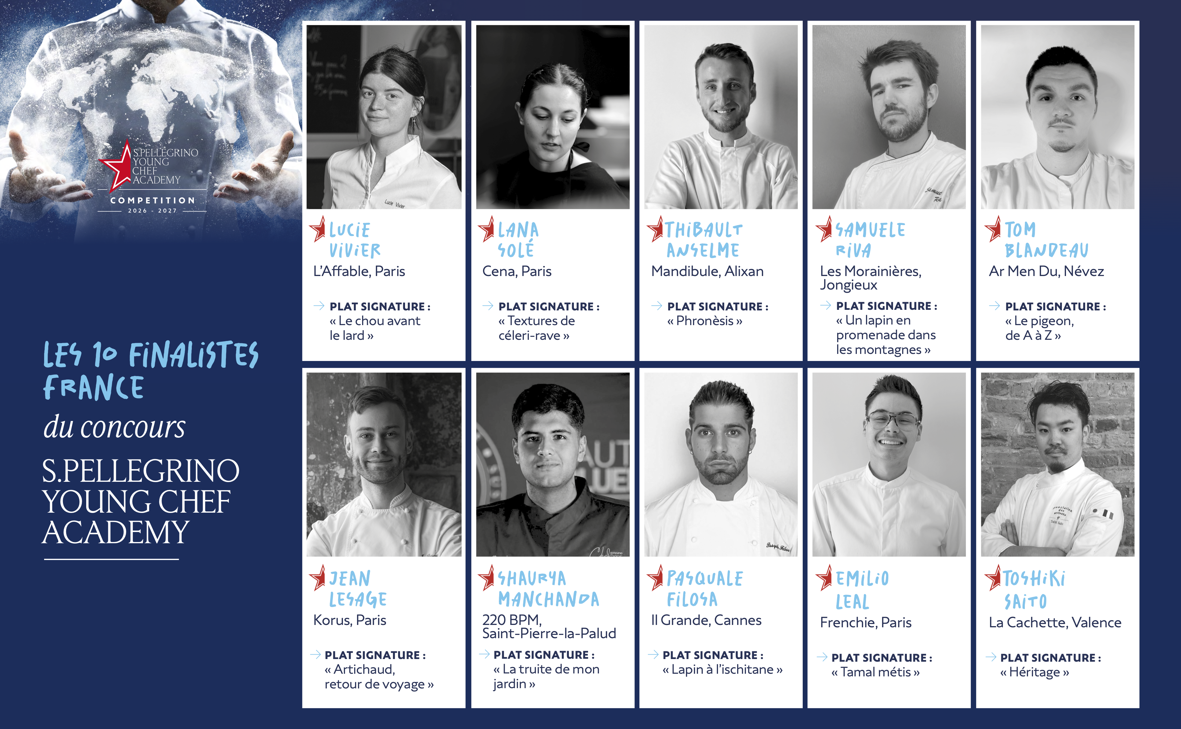 S.Pellegrino Young Chef Academy : les 10 finalistes français dévoilés