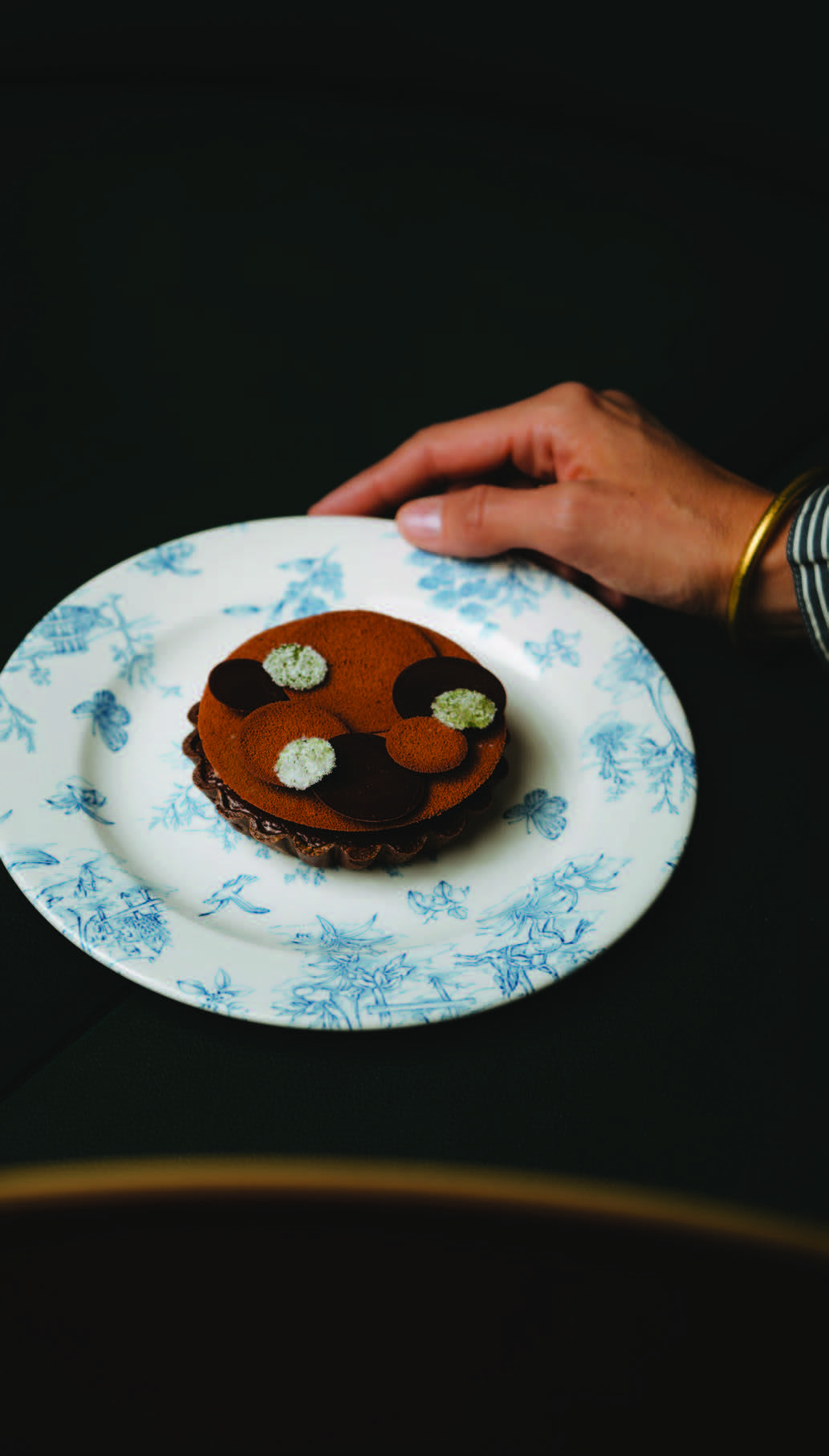 Tarte chocolat, menthe verte et citron